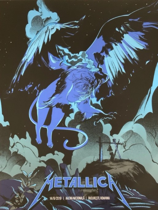 Metallica - Arena Nationala Bucuresti Romania August 14 2019 BLUE VARIANT - Live Concert Poster Wall Art Print - 158145 - Image 2