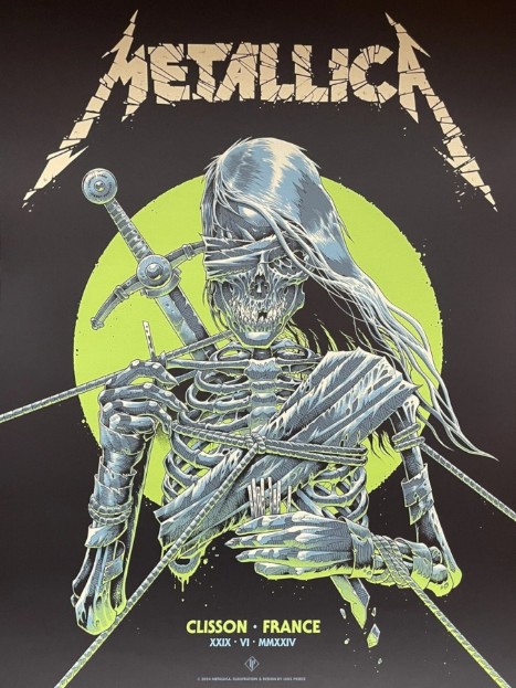 Metallica - Clisson France June 22 2024 - Live Concert Poster Wall Art Print - 158176 - Image 2
