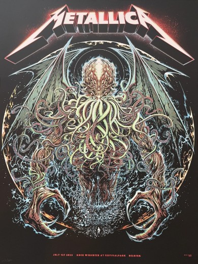 Metallica - Rock Werchter at Festivalpark Belgium July 1 2022 - Live Concert Poster Wall Art Print - 158177 - Image 2