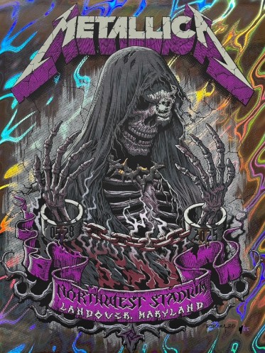 Metallica - Northwest Stadium Landover MD May 28 2025 FOIL 2 - Live Concert Poster Wall Art Print - 158178 - Image 2