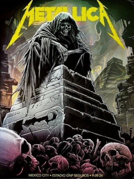 Metallica - Estadio GNP Seguros Mexico City Mexico September 20 2024 - Live Concert Poster Wall Art Print - 158184 - Image 2
