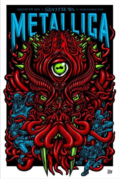 Metallica - Seattle WA August 9 2017 – Live Concert Poster Wall Art Print - 158203 - Image 2