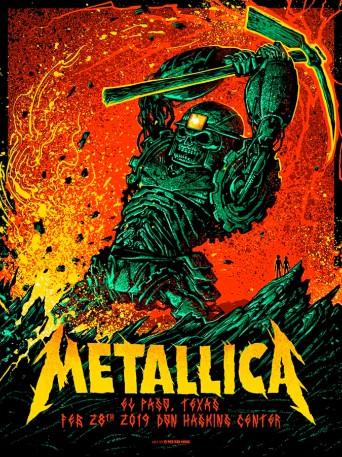 Metallica - Don Haskins Center El Paso TX February 28 2019 - Live Concert Poster Wall Art Print - 158211 - Image 2