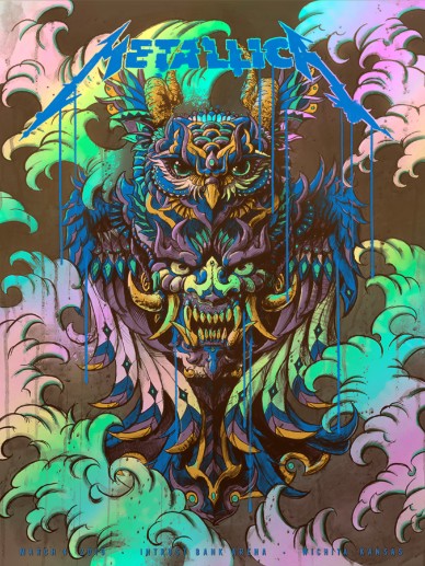 Metallica - Intrust Bank Arena Wichita KS March 4 2019 FOIL - Live Concert Poster Wall Art Print - 158219 - Image 2