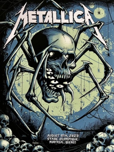Metallica - Stade Olympique Montreal Quebec August 11 2023 - Live Concert Poster Wall Art Print - 158228 - Image 2