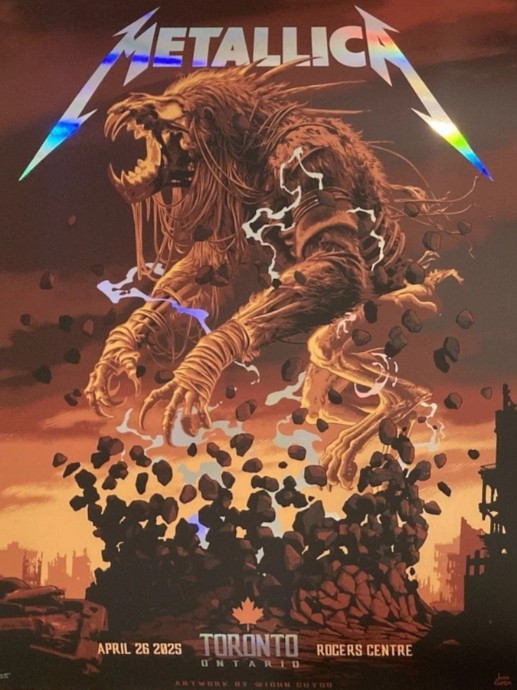 Metallica - Rogers Centre Ontario Canada April 26 2025 FOIL - Live Concert Poster Wall Art Print - 158237 - Image 2