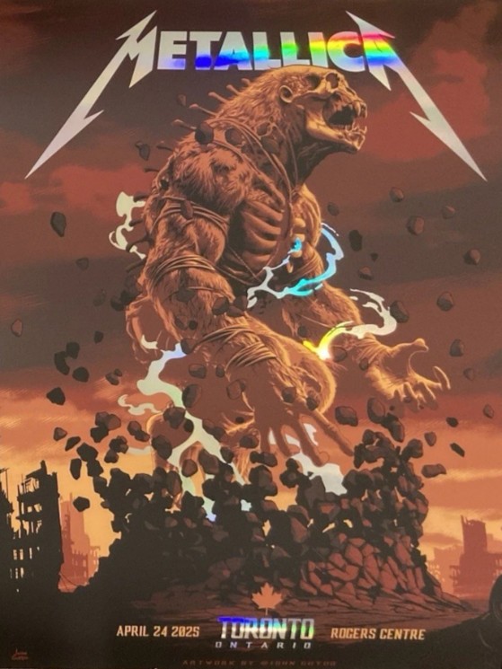 Metallica - Rogers Centre Ontario Canada April 24 2025 FOIL - Live Concert Poster Wall Art Print - 158238 - Image 2