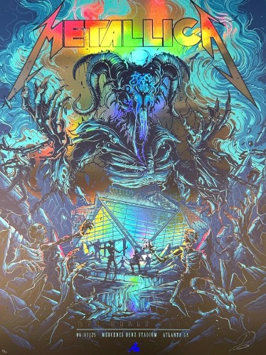 Metallica - Mercedes Benz Stadium Atlanta GA June 3 2025 FOIL 2 - Live Concert Poster Wall Art Print - 158262 - Image 2