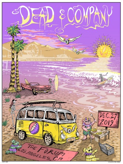 Dead and Company - The Forum Los Angeles CA December 27 2019 - Live Concert Poster Wall Art Print - 131202 - Image 2