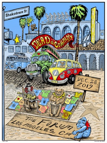 Dead and Company - The Forum Los Angeles CA December 28 2019 - Live Concert Poster Wall Art Print - 131203 - Image 2