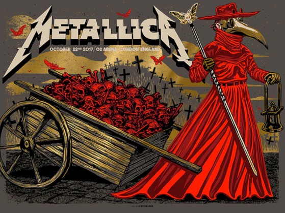 Metallica - 02 Arena London England October 22 2017 - Live Concert Poster Wall Art Print - 158275 - Image 2