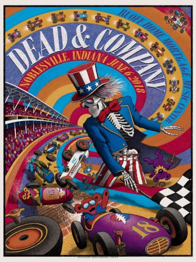 Dead and Company - Ruoff Music Center Noblesville IN June 6 2018 - Live Concert Poster Wall Art Print - 131204 - Image 2