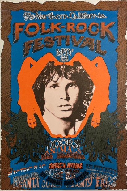 Doors - Santa Clara County Fairgrounds CA May 18 1968 – Live Concert Poster Wall Art Print - 133001 - Image 2