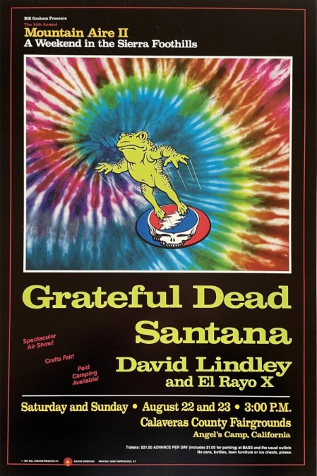 Grateful Dead - Angels Camp Calaveras CA August 22 1987 – Live Concert Poster Wall Art Print - 142008 - Image 2