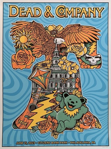 Dead and Company - Citizens Bank Park Philadelphia PA June 15 2023 - Live Concert Poster Wall Art Print - 131213 - Image 2