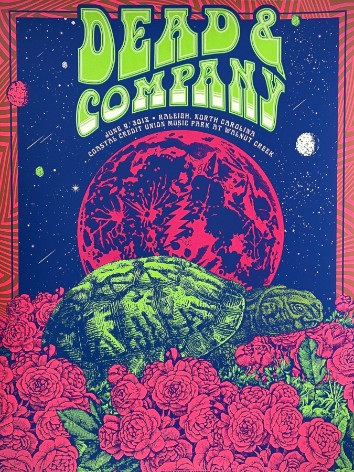 Dead and Company - Coastal Credit Union Music Park Raleigh NC June 9 2018 - Live Concert Poster Wall Art Print - 131134 - Image 2