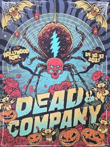 Dead and Company - Hollywood Bowl Los Angeles CA October 29 2021 – Live Concert Poster Wall Art Print – 131289 - Image 2