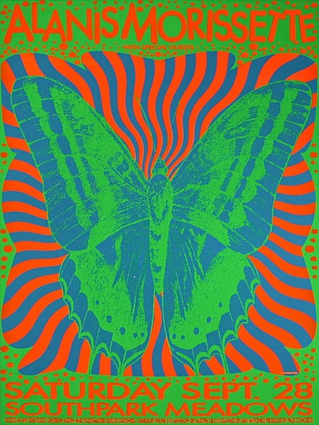 Alanis Morissette - Southpark Meadows Austin TX September 28 1996 – Live Concert Poster Wall Art Print - 105001 - Image 2