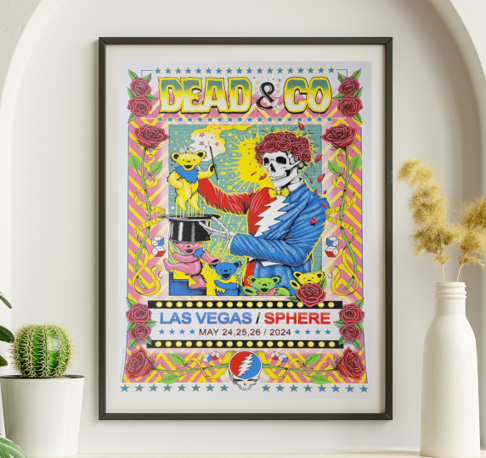 Dead and Company - Sphere Las Vegas NV May 24 2024 - Live Concert Poster Wall Art Print - 131238