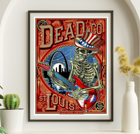 Dead and Company - Scottrade center St Louis MO November 20 2015 - Live Concert Poster Wall Art Print - 131239