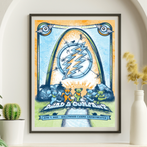 Dead and Company - Hollywood Casino Amphitheater St Louis MO June 7 2023 - Live Concert Poster Wall Art Print - 131243
