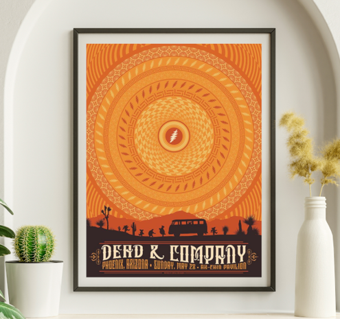 Dead and Company - Ak-Chin Pavilion Phoenix AZ May 28 2017 - Live Concert Poster Wall Art Print - 131244