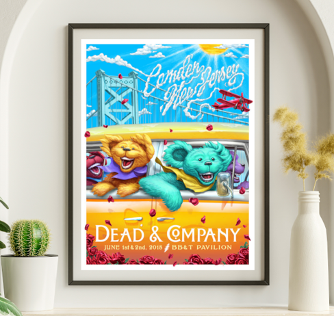 Dead and Company - BB&T Pavilion Camden NJ June 1 2018 - Live Concert Poster Wall Art Print - 131249