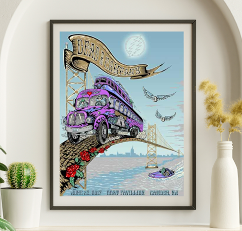 Dead and Company - BB&T Pavilion Camden NJ June 25 2017 - Live Concert Poster Wall Art Print - 131257