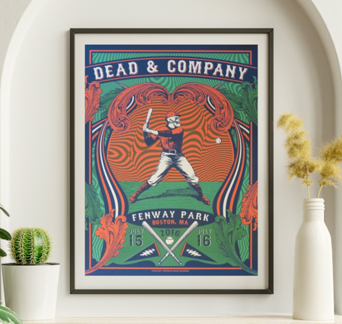 Dead and Company - Fenway Park Boston MA July 15 2016 – Live Concert Poster Wall Art Print – 131269