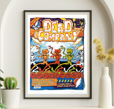 Dead and Company - Hollywood Bowl Los Angeles CA Oct 29 2021 – Live Concert Poster Wall Art Print – 131279