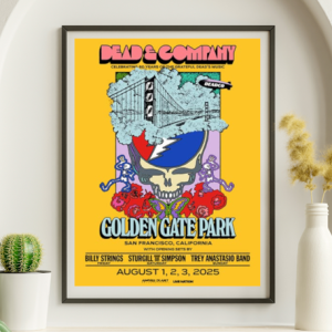 Dead and Company - Golden Gate Park August 1-3 2025 3 Day PROMO - Live Concert Poster Wall Art Print - 131145