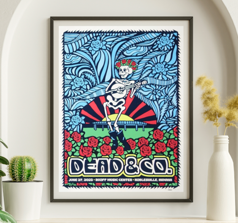 Dead and Company - Ruoff Music Center Noblesville IN June 27 2023 – Live Concert Poster Wall Art Print – 131297