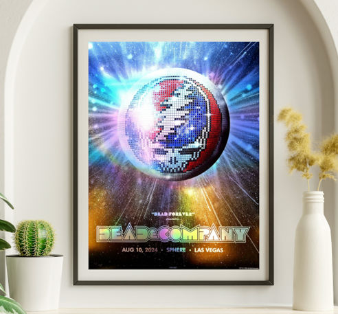 Dead and Company - Sphere Las Vegas NV August 10 2024 FOIL – Live Concert Poster Wall Art Print – 131303