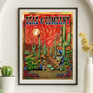 Dead and Company - Ak-Chin Pavilion Phoenix AZ October 25 2021 FOIL – Live Concert Poster Wall Art Print – 131309