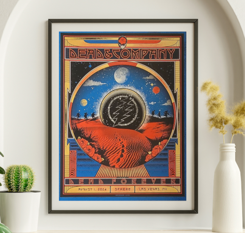 Dead and Company - Sphere Las Vegas NV August 1 2024 – Live Concert Poster Wall Art Print – 131311