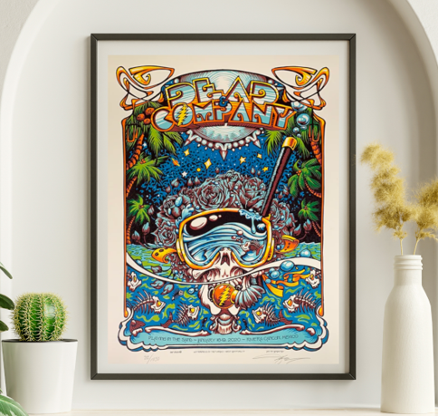 Dead and Company - Riviera Maya Cancun Mexico January 16 2020 – Live Concert Poster Wall Art Print – 131316