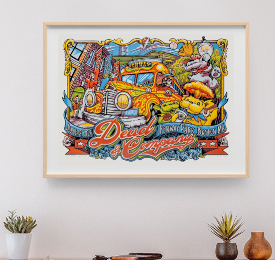 Dead and Company - Fenway Park Boston MA June 18 2017 - Live Concert Poster Wall Art Print - 131147