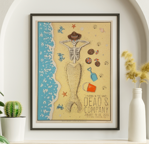 Dead and Company - Riviera Maya Cancun Mexico January 16 2020 – Live Concert Poster Wall Art Print – 131328