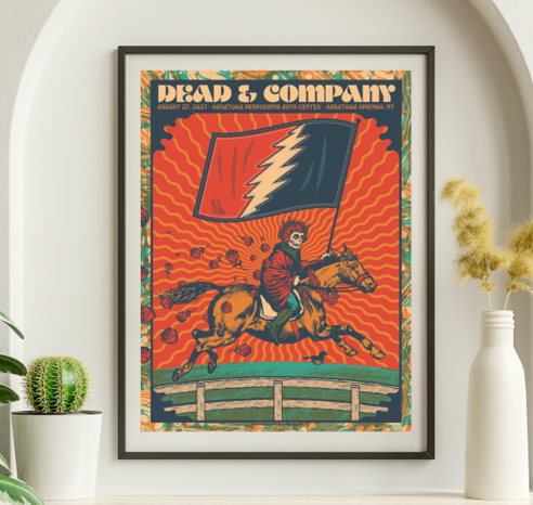 Dead and Company - Saratoga Performing Arts Center Saratoga NY August 27 2021 – Live Concert Poster Wall Art Print – 131329