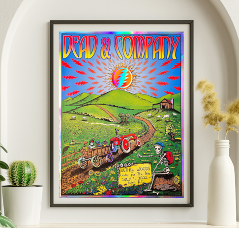 Dead and Company - Bethel Woods Center Bethel NY July 1 2022 FOIL 2 – Live Concert Poster Wall Art Print – 131334