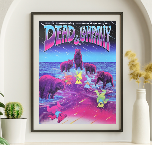 Dead and Company - Pavilion at Star Lake Burgettstown PA June 5 2023 – Live Concert Poster Wall Art Print – 131336