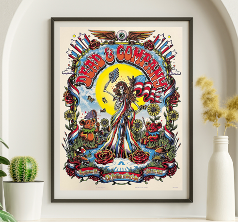 Dead and Company - Star Lake Pavilion Burgettstown PA July 12 2022 – Live Concert Poster Wall Art Print – 131338