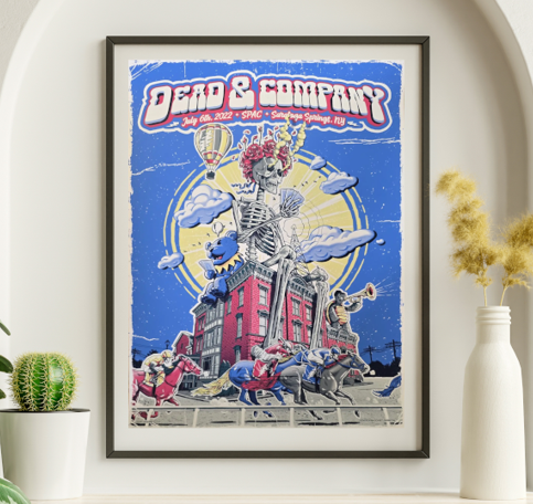 Dead and Company - Saratoga Springs Performing Arts Saratoga NY July 6 2022 – Live Concert Poster Wall Art Print – 131340