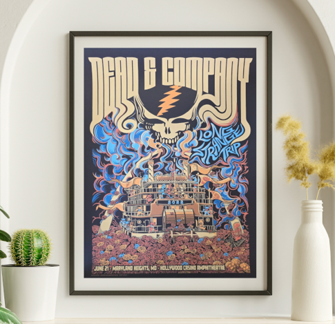 Dead and Company - Hollywood Casino Amphitheater Maryland Heights MO June 21 2022 – Live Concert Poster Wall Art Print – 131343