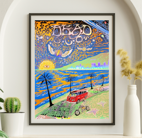 Dead and Company - The Forum Los Angeles CA December 30 2015 FOIL 2 – Live Concert Poster Wall Art Print – 131351