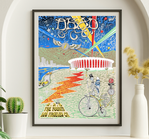 Dead and Company - The Forum Los Angeles CA December 31 2015 – Live Concert Poster Wall Art Print – 131352