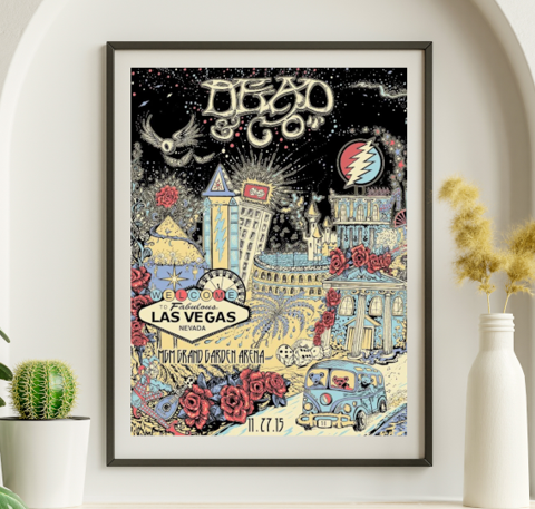 Dead and Company - MGM Grand Garden Arena NV November 27 2015 – Live Concert Poster Wall Art Print – 131357