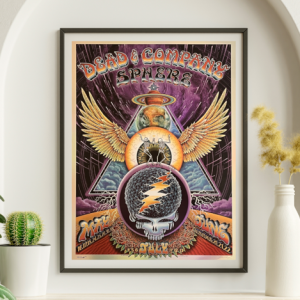 Dead and Company - Sphere Las Vegas NV Run May 16 2014 Run Eyeball Sphere FOIL 2 – Live Concert Poster Wall Art Print – 131364