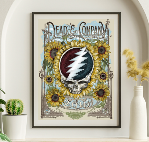 Dead and Company - Sleeptrain Amphitheater Chula Vista CA July 27 2016 – Live Concert Poster Wall Art Print – 131374