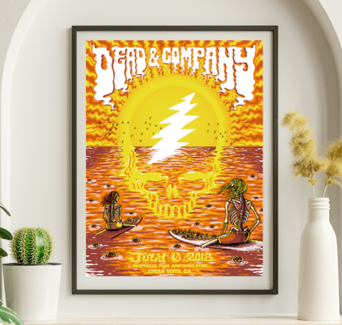 Dead and Company - Mattress Firm Amphitheater Chula Vista CA July 6 2018 – Live Concert Poster Wall Art Print – 131377
